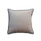 Hello Honey® 18" Multicolor Flower Embroidery, Beads & Lace Trim Cotton Slub Pillow